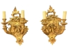INS 1791 Paire d&#039;appliques en bois doré style baroque