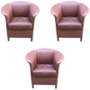 MOD 1064 Paolo Piva, 3 fauteuils en cuir, Edition Wittmann