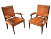 AD 19215 Paire de fauteuils art déco dans le style d&#039;André Arbus en bois fruitier et velours