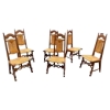 INS 1492 6 grandes Chaises Neo Rustiques Circa 1950/1960