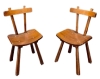MOD 1661 Paire de chaises en bois multiplis circa 1950.