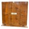 AD 1502 Armoire Art Deco En Loupe d&#039;Amboine Et Parchemin