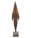 MOD 12110 Anonyme, sculpture en bois et socle de marbre.