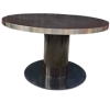 MOD 1633 Willy Rizzo, Edition Sabot, table en bois laqué et métal