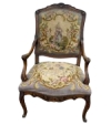 INS 1554 Large fauteuil en hêtre style Louis XV circa 1930