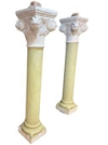 INS 1962 Paire d&#039;anciennes colonnes en plâtre patiné circa 1880