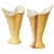 MOD 2096 J.M FAUX (Vallauris) paire de vase cornets en faience à décor imitant le bois d'olivier