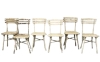 AD 1822 Série de 6 chaises de jardin en bois peint vers 1900/1930
