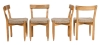 MOD 2121 Guillerme et Chambron , suite de 4 chaises Edition Votre Maison , circa 1970