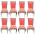 AD 1081 Série de 8 chaises en hêtre et skaï vers 1930.