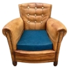 AD 1546 Fauteuil club art deco en cuir