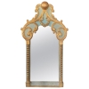 INS 1401 Original Grand Miroir Baroque  En Bois Laqué Et Doré Début XXeme