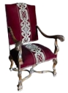 INS 1794 Fauteuil style Louis XIII en tapisserie et noyer