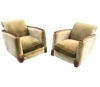 AD 1197 Paire de fauteuils Art Déco en acajou vers 1930.