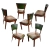 AD 21210 Charles Dudouyt, ensemble rare de 6 chaises en chêne, vers 1940.