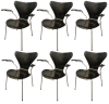MOD 1401 ARNE JACOBSEN .Série de 6 Fauteuils serie 7