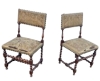 INS 1842 Paire De chaises De Style Louis XIII  Circa 1900