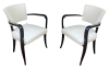 AD 2011 Paire d&#039;élégants fauteuils Art Deco entièrement restaurés circa 1930