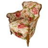 INS 1835 Fauteuil de style Louis XV, tissu refait récemment