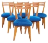 MOD 1975 Guillerme et Chambron série de 6 chaises en chêne.