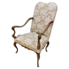INS 1632 Original Fauteuil Flamand En Orme, époque XVIII ème