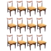 MOD 1066 Guillerme et Chambron, série de 12 chaises en chêne
