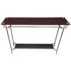 MOD 1245 Maison Jansen Elégante Console  En Bronze, Laiton Et Marbre