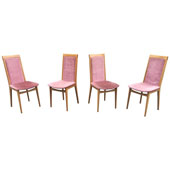4-CHAISES-ROSES-S