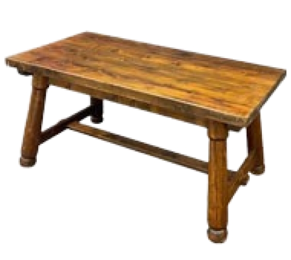 MOD 1679 Table brutaliste en pin, vers 1950