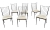 MOD 1345 6 chaises en métal laqué
