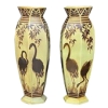 AD 1888 Orchies Paire de vases en céramique circa 1900