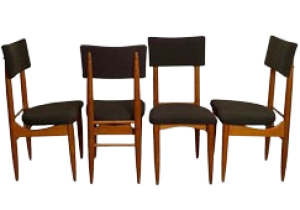 MOD 18410 Guillerme et Chambron,série de 4 chaises en chêne