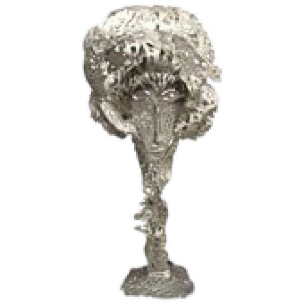 MOD 1126 Krister, lampe sculpture brutaliste en métal blanc