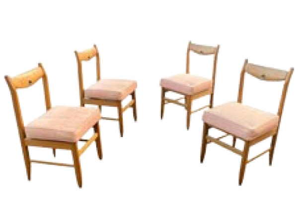 MOD 1607 Guillerme et Chambron, 4 chaises en chêne
