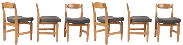 MOD 1993 Guillerme et Chambron, Suite De 6 Chaises Lorraine Edition Votre Maison