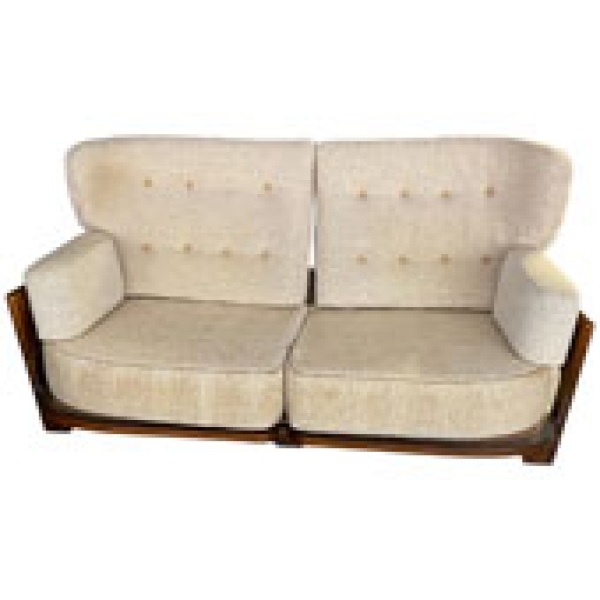 MOD 1312 Guillerme et Chambron, banquette Denis en chêne