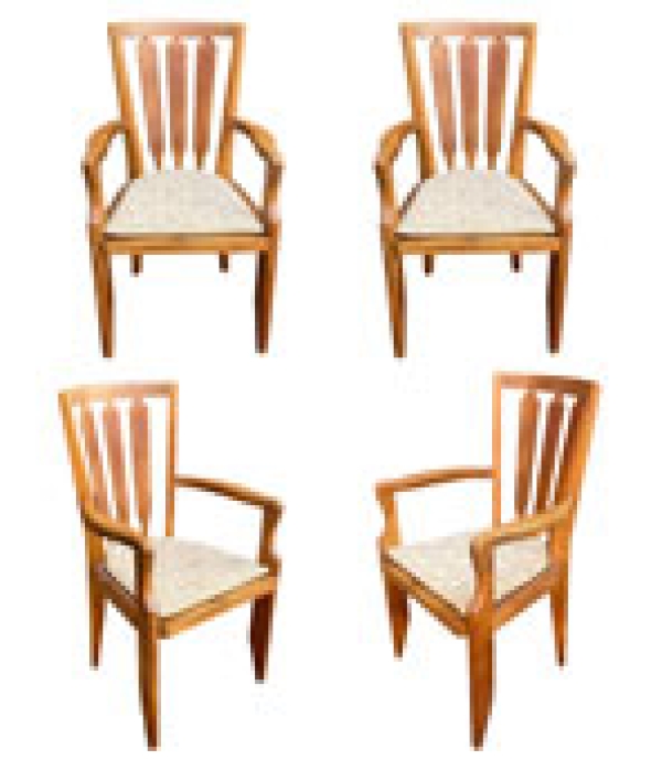 MOD 1961 Guillerme Et Chambron, 4 Fauteuils En Chêne Edition Votre Maison