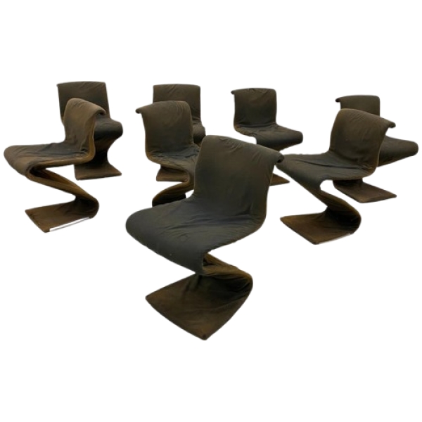 MOD 1333 8 chaises pop design