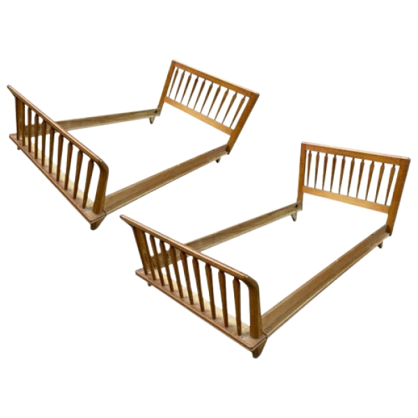 MOD 1344 Guillerme et Chambron, 2 lits en chêne