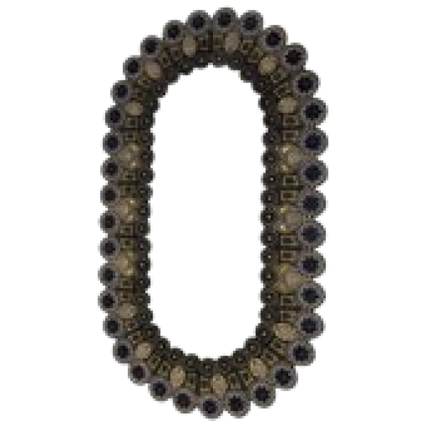 MOD 1826 Fernande Massart, grand miroir ovale en faïence maitrise de Nimy