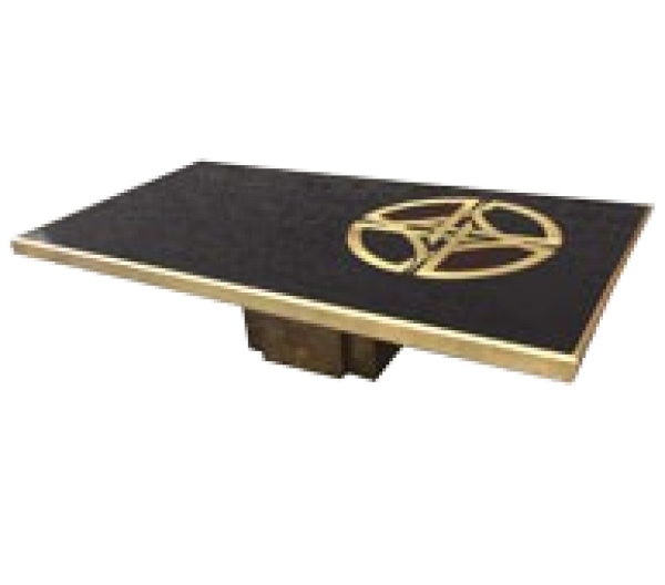 MOD 1167 Grande table de salon en laiton et stratifié circa 1970