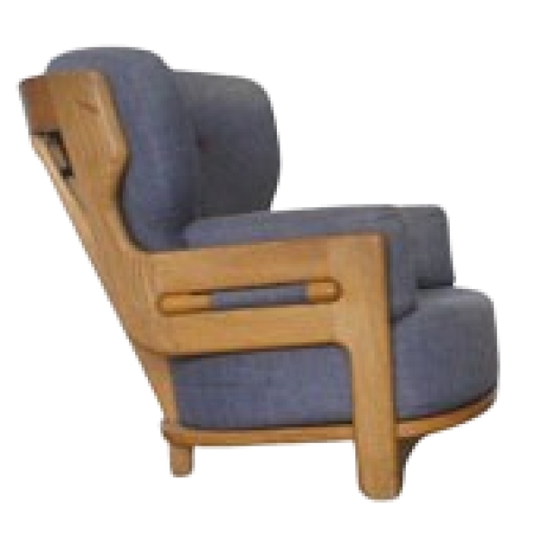 MOD 1806 Guillerme &amp; Chambron, paire de fauteuils Denis en chêne