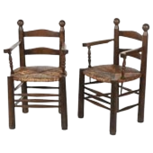 MOD 1293 Paire de chaises brutalistes dans le style de Charles Dudouyt