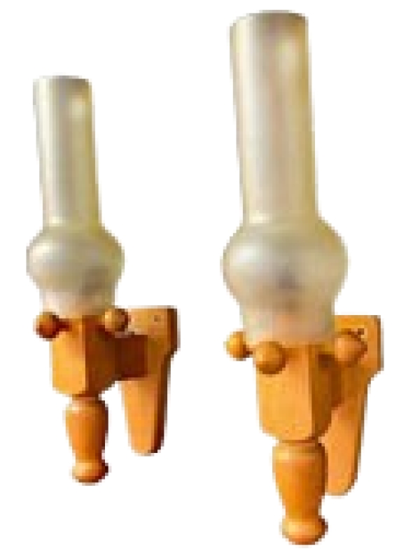 MOD 1852 Guillerme Et Chambron, paire d'appliques en chêne