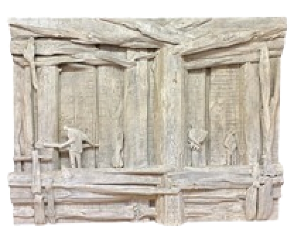 MOD 1636 Roger Desserprit sculpture en bois signée