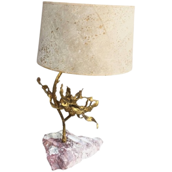 MOD 11016 Lampe de table brutaliste en laiton signée Paul Moerenhout