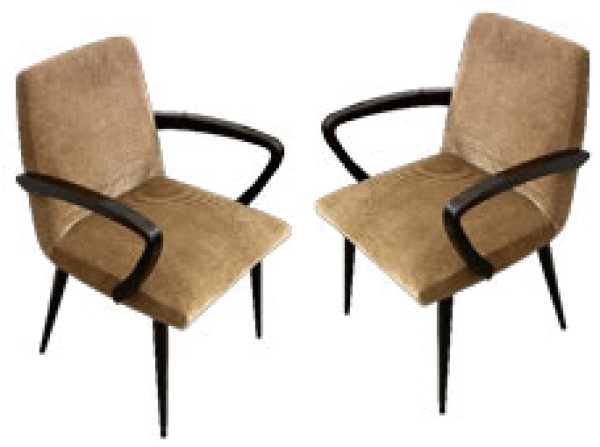 MOD 1894 Paire de fauteuils vintage circa 1960