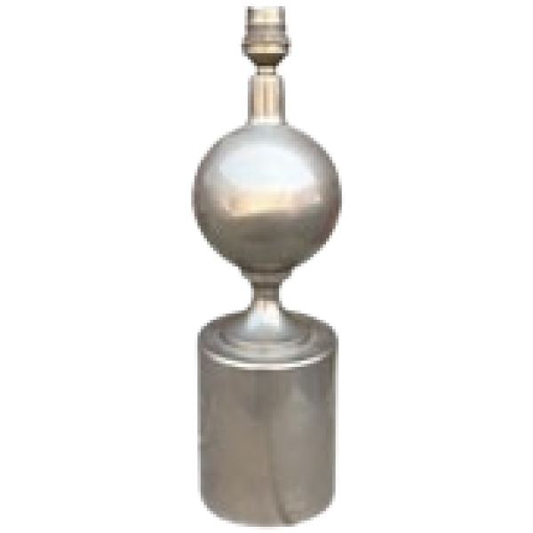 MOD 11213 Lampe En Métal Argenté, Style Maison Charles, Circa 1970