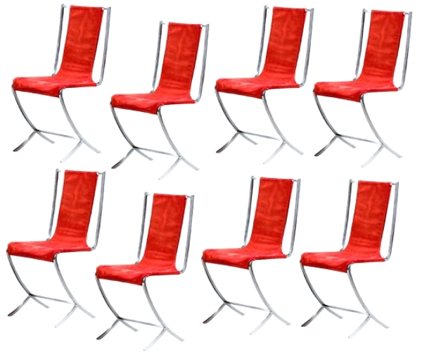 MOD 1347 8 chaises de Pierre Cardin pour Maison Jansen