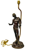 AD 20812 Michele AMODIO sculpture en bronze Narcisse montée en lampe